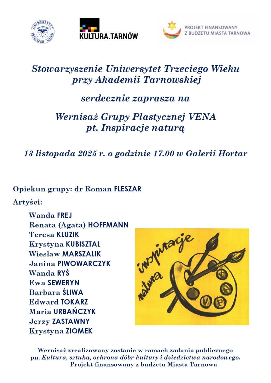 Plakat wystawy "Inspiracje naturą"